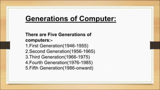 Improvement of hardware in computer generation | PDF