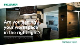 Are you seeing
your workspace
in the right light?
Improve productivity with a brighter employee experience
 