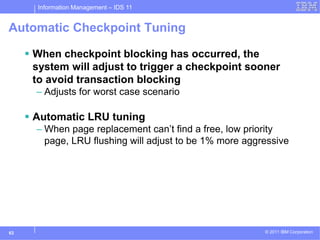 Improve speed and performance of informix 11.xx part 2 | PDF