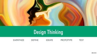 @mgrejda
EMPATHIZE DEFINE IDEATE PROTOTYPE TEST
Design Thinking
imagecredit:agsandrew/shutterstock.com
 