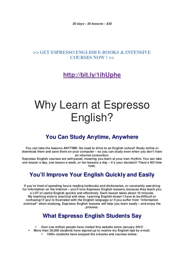 Improve your english espresso english ebooks & intensive courses r…