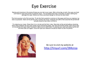 Improve your eyesight