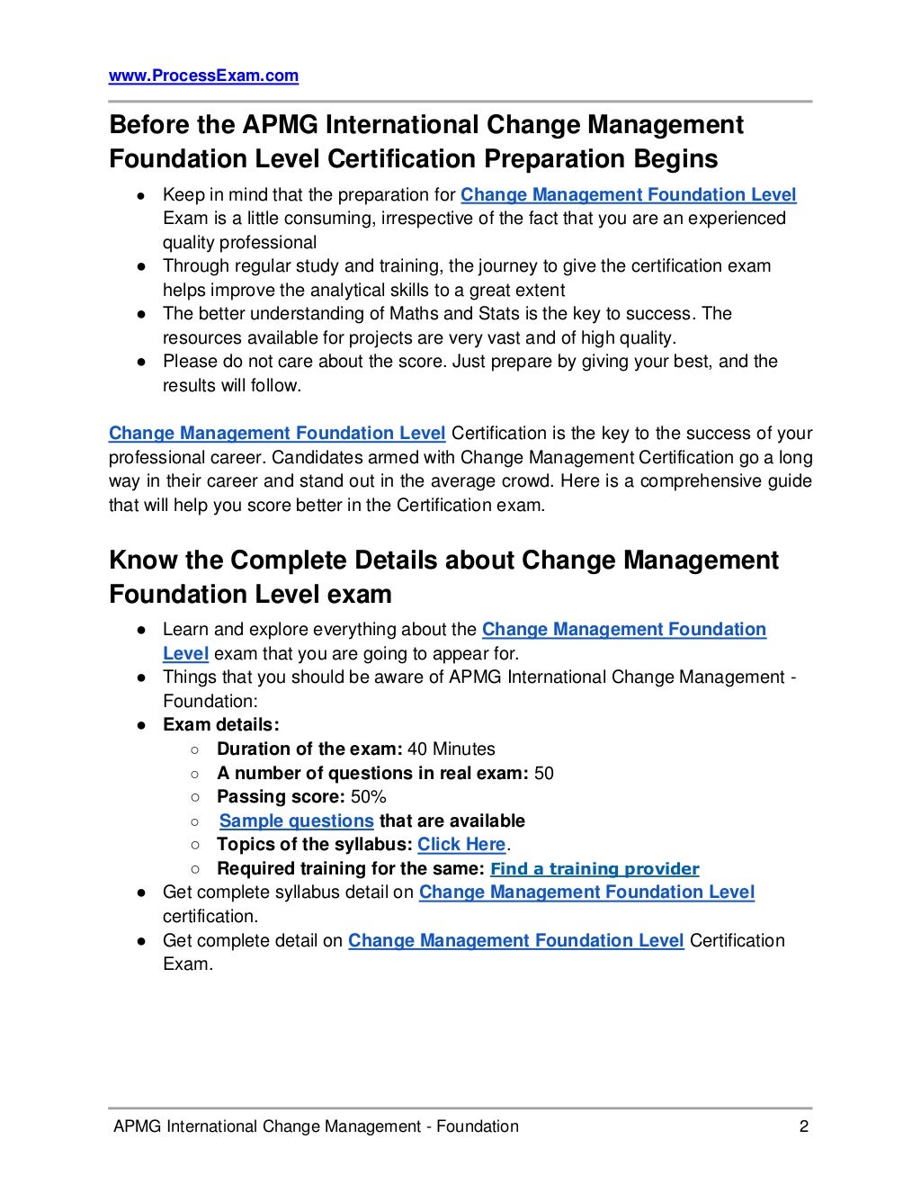 Change-Management-Foundation試験問題集