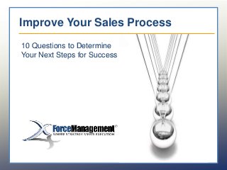 Improve Your Sales Process
Improve Your Sales Process
10 Questions to Evaluate Your Next Steps
10 Questions to Determine
Your Next Steps for Success

 