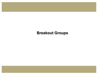 Breakout Groups
 