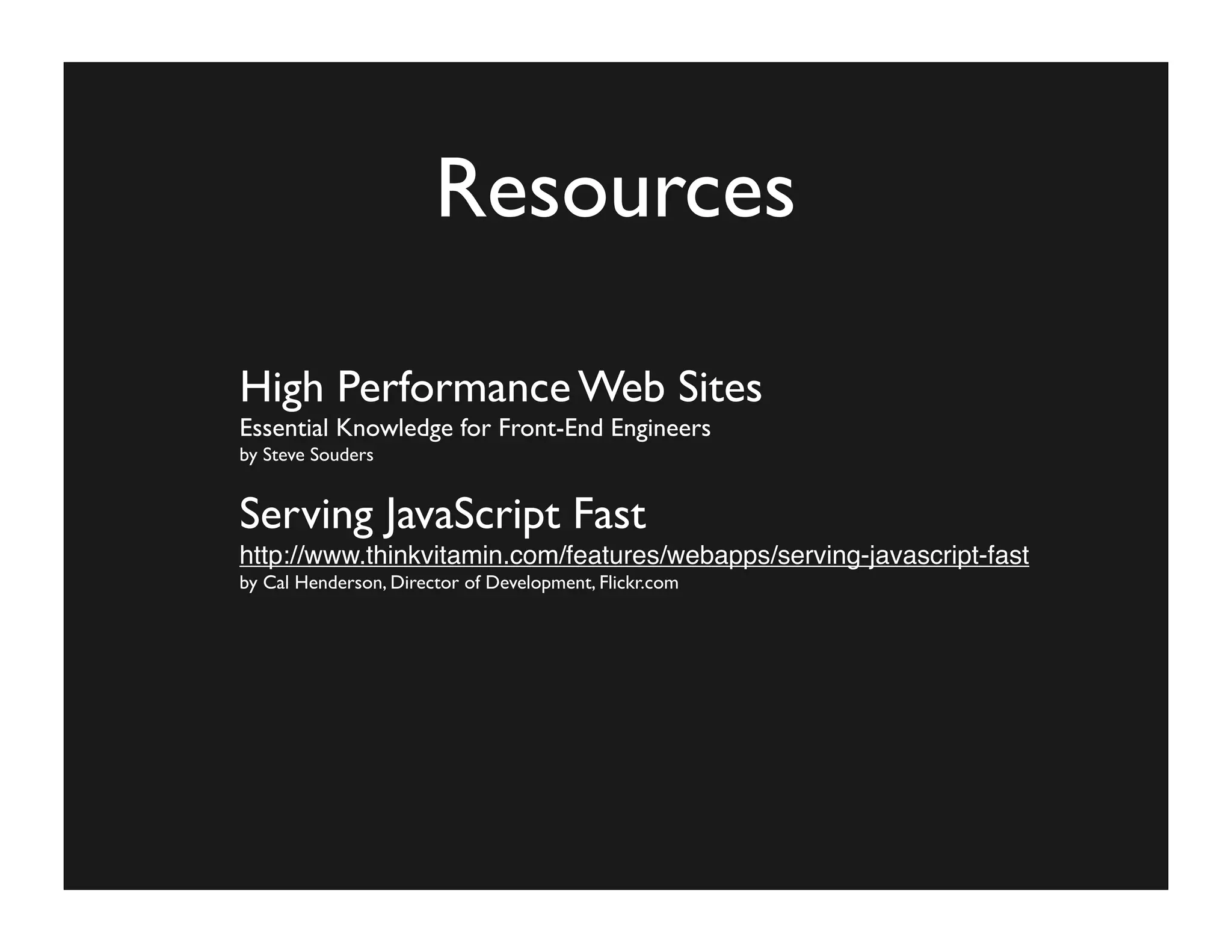 Improving The Performance of Your Web App