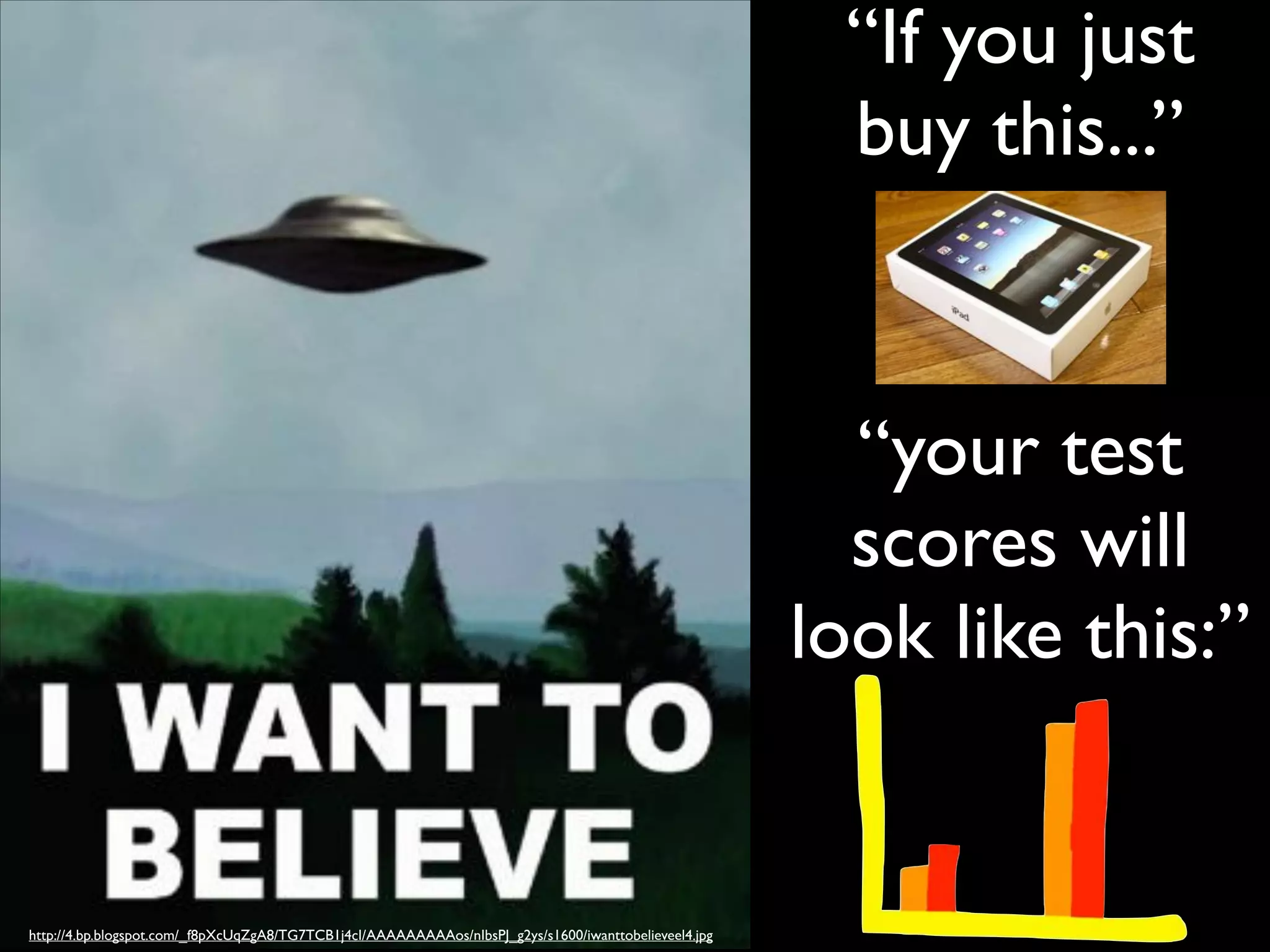 “If you just
buy this...”

“your test!
scores will!
look like this:”

http://4.bp.blogspot.com/_f8pXcUqZgA8/TG7TCB1j4cI/AAAAAAAAAos/nIbsPJ_g2ys/s1600/iwanttobelieveel4.jpg

 