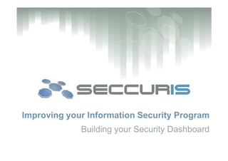 Improving your Information Security Program
             Building your Security Dashboard
 