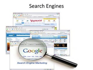 Search Engines Google ( http://www.google.com )  Checking for spellings and definitions : Alternative Spellings :  Definition :  Check collocations :  Google Scholar Collocations: &quot; go to shopping “ Comparing two options:  Option 1  and  Option 2 