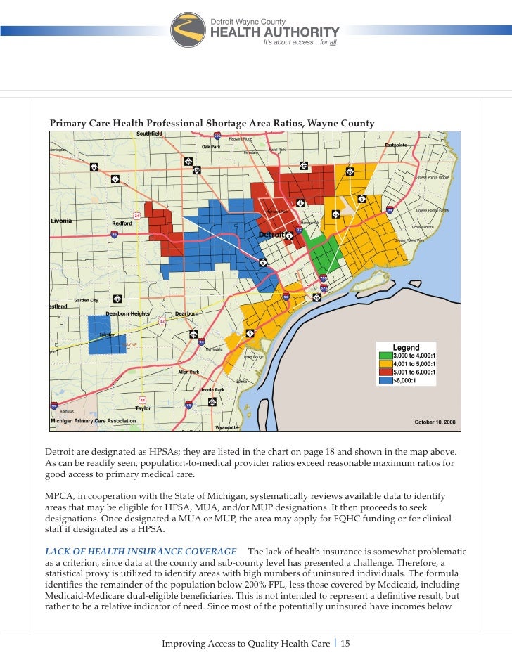 Medically underserved areas by zip code