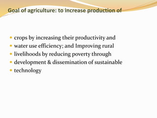 Improving agricultural productivity A Presentation By Mr Allah Dad Khan ...