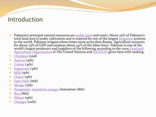 Improving agricultural productivity A Presentation By Mr Allah Dad Khan ...