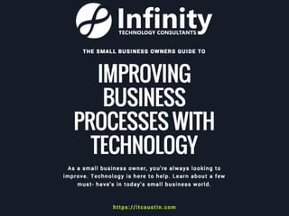 The Small Business Owner's Guide to Improving Business Processes with Technology 