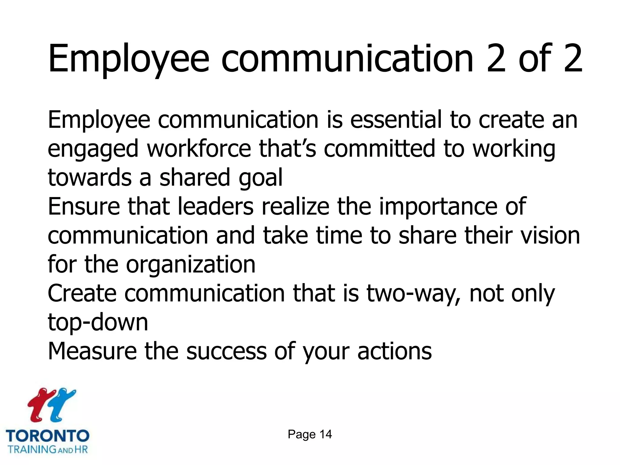 Page 12Employee communication