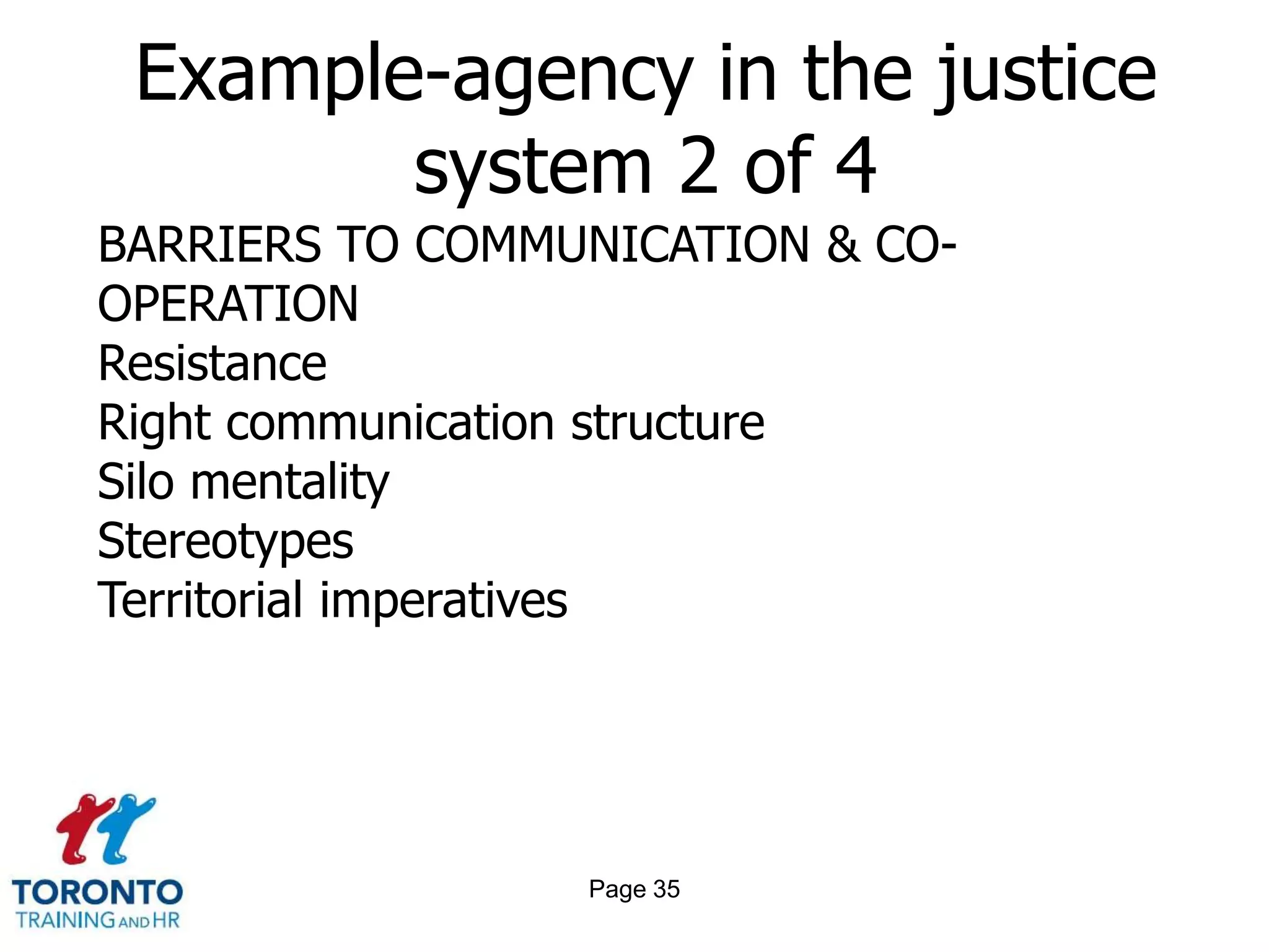Page 33Example-agency in the justice system