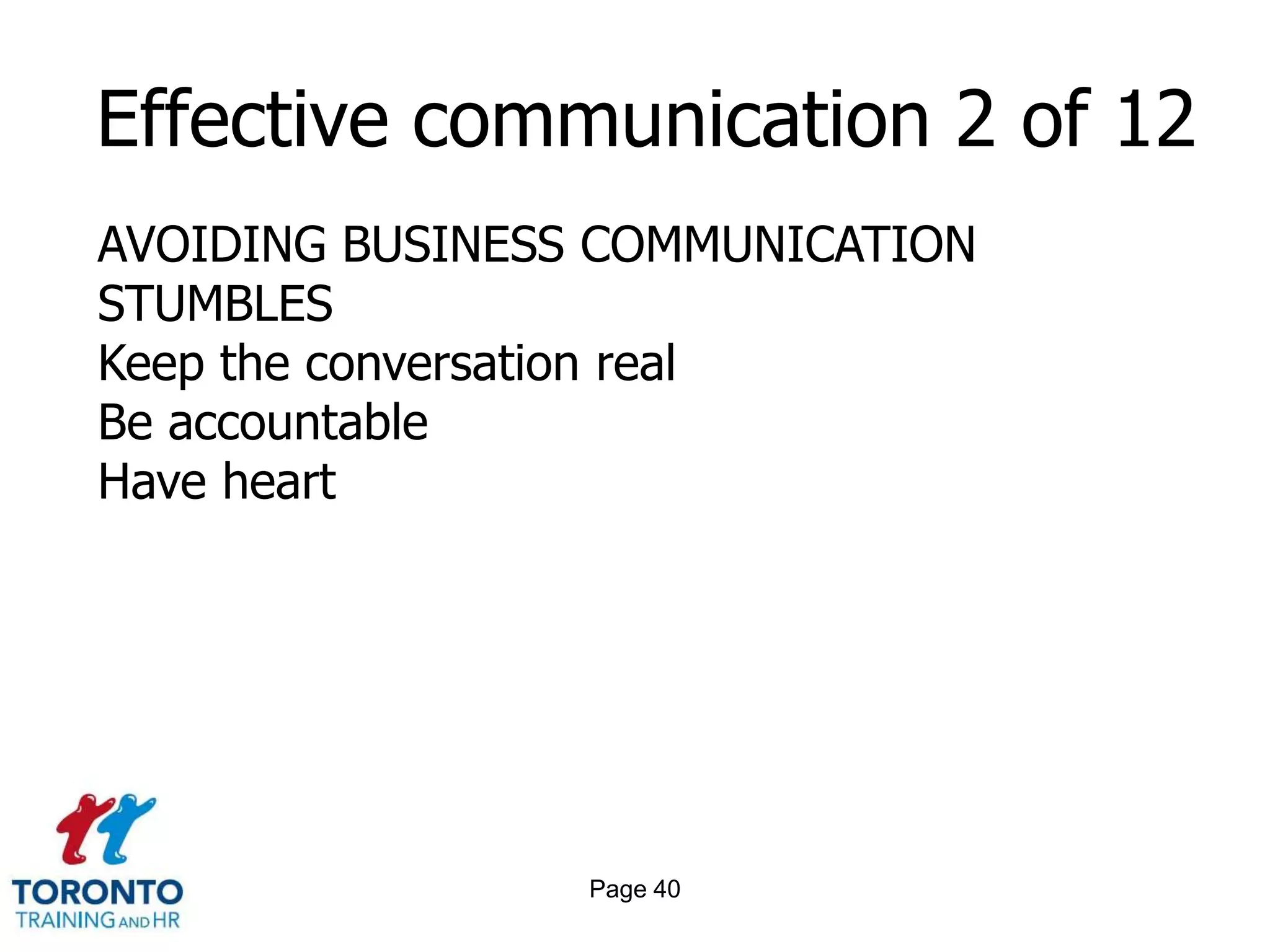Page 38Effective communication