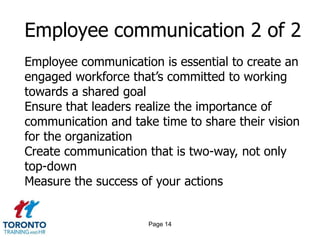 Page 12Employee communication