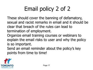 Page 15Email policy