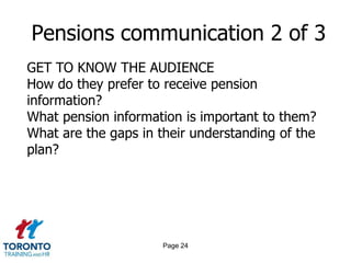 Page 22Pensions communication