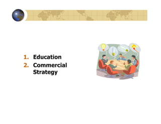 Actions to improve Management
System:


   1. Education
   2. Commercial
      Strategy
 