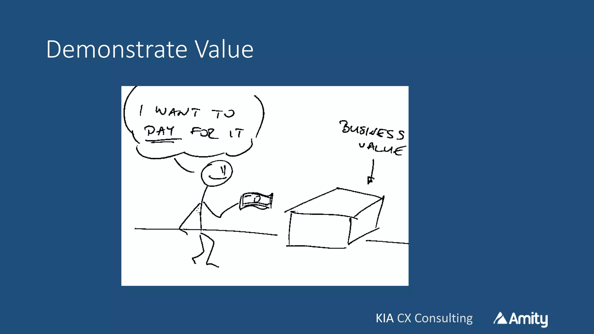 KIA CX ConsultingKIA CX Consulting
Demonstrate Value
 