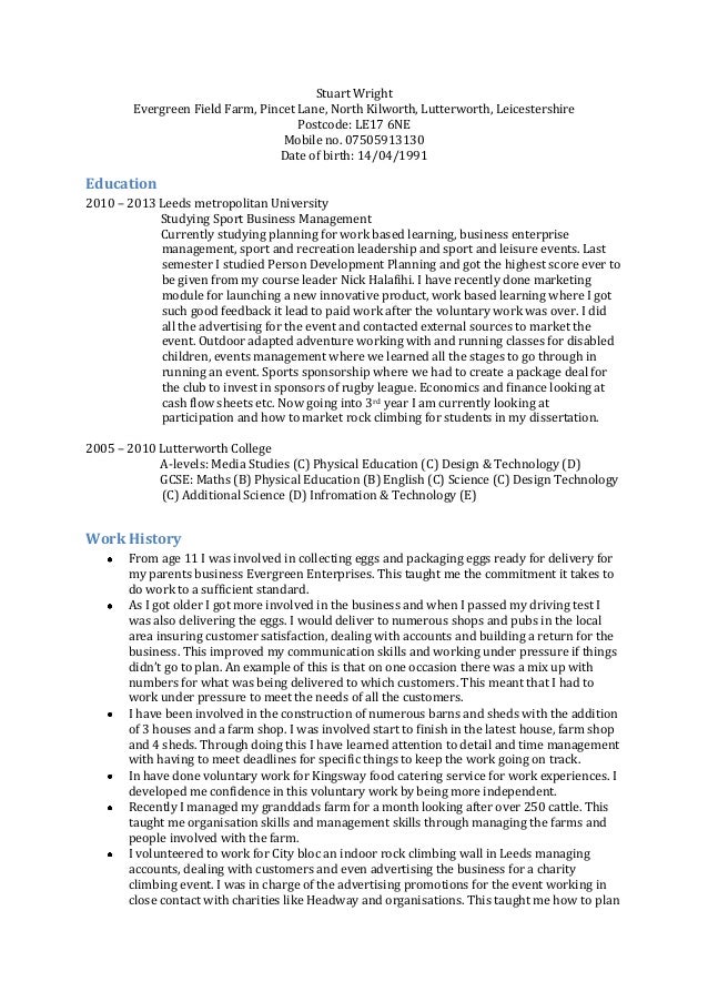 estate agents cv