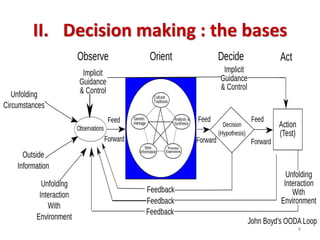 II.Decision making : the bases 
8  