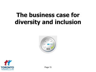 Page 15
The business case for
diversity and inclusion
 