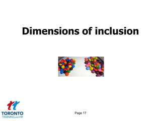 Page 17
Dimensions of inclusion
 