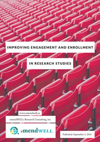Improving Engagement and Enrollment in Research Studies by MYSUBJECTMATTERS.CA