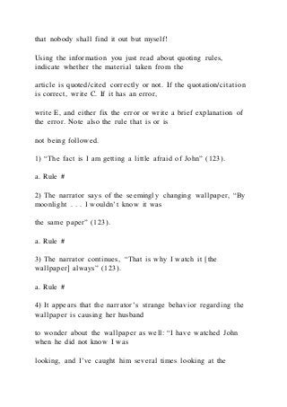 Improving Fiction Quoting Skills I Directed Learning Activ i | PDF