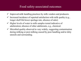 Improving food safety and quality in traditional dairy value chain in Assam: An assessment of economic impact