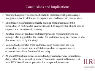 Improving food safety and quality in traditional dairy value chain in Assam: An assessment of economic impact