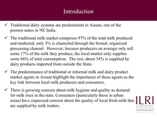 Improving food safety and quality in traditional dairy value chain in Assam: An assessment of economic impact