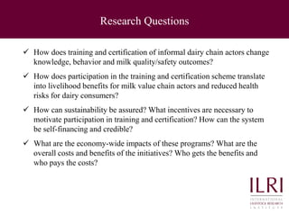 Improving food safety and quality in traditional dairy value chain in Assam: An assessment of economic impact