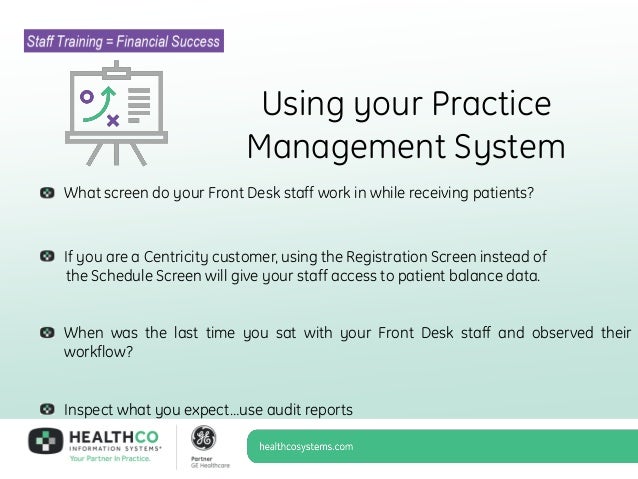 Improving Patient Payment Through Front Desk Staff Training