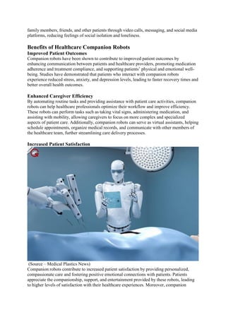 Healthcare Companion Robots: Key Features and Functionalities, Benefits ...