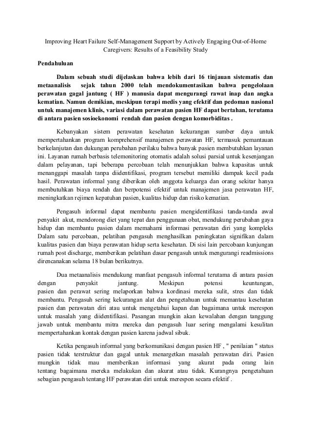 Jurnal Keperawatan Kmb Improving Heart Failure Self Management