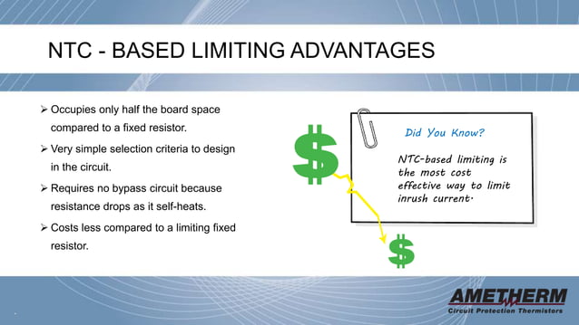 Limiting Inrush Current with NTC and PTC Thermistors | PPTX | Physics ...