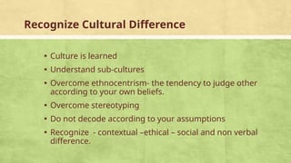 Improving Intercultural Communication Sensitivity & Cross-cultural ...