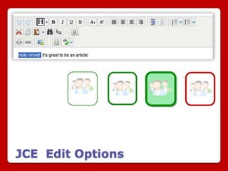 JCE Edit Options
 
