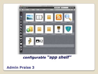 configurable “app shelf”


Admin Praise 3
 