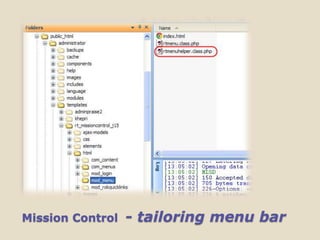 Mission Control   - tailoring menu bar
 