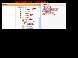 components / modules
 