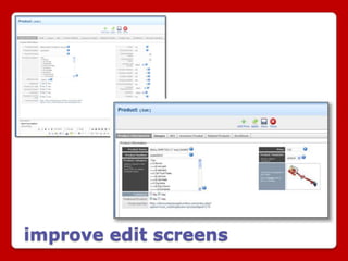 improve edit screens
 