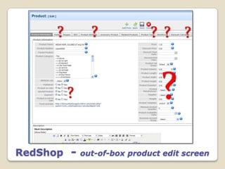 RedShop -   out-of-box product edit screen
 