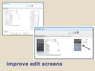 improve edit screens
 