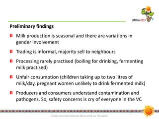 An integrated approach to assessing and improving milk safety and nutrition in the Tanzanian dairy chain