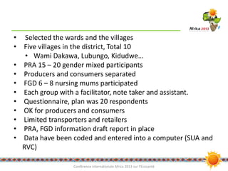 An integrated approach to assessing and improving milk safety and nutrition in the Tanzanian dairy chain