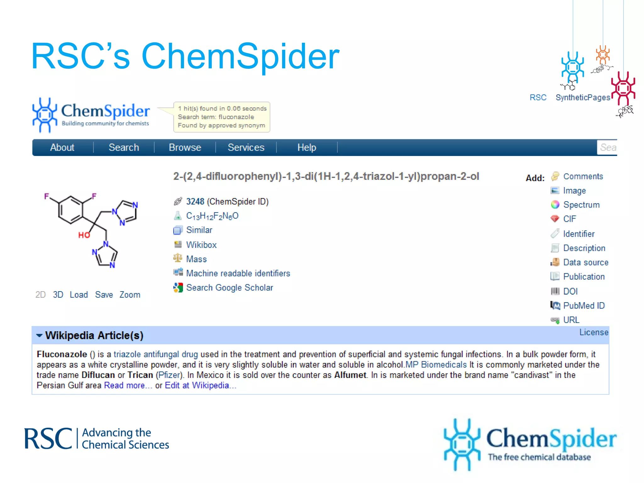 RSC’s ChemSpider 